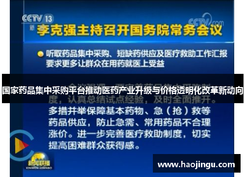 国家药品集中采购平台推动医药产业升级与价格透明化改革新动向