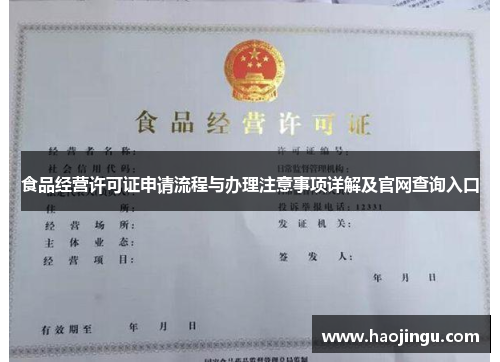 食品经营许可证申请流程与办理注意事项详解及官网查询入口
